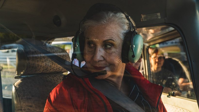 Teresita Reyes durante el rodaje del teaser